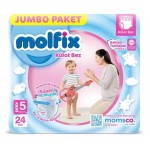 Подгузники-трусики, Molfix (Молфикс) 7-14 кг р. 5 №24 пэнтс макси