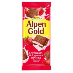 Шоколад, Alpen Gold (Альпен гольд) 90 г клубника с йогуртом молочный