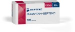 Лозартан-Вертекс, таблетки покрытые пленочной оболочкой 50 мг 120 шт