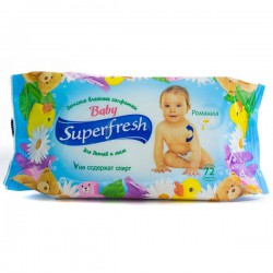 Салфетки влажные, Superfresh (Суперфреш) №72 для детей и мам